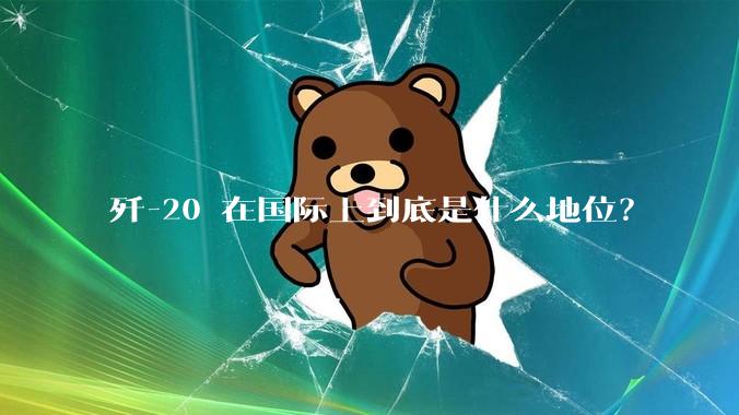 歼-20 在国际上到底是什么地位？