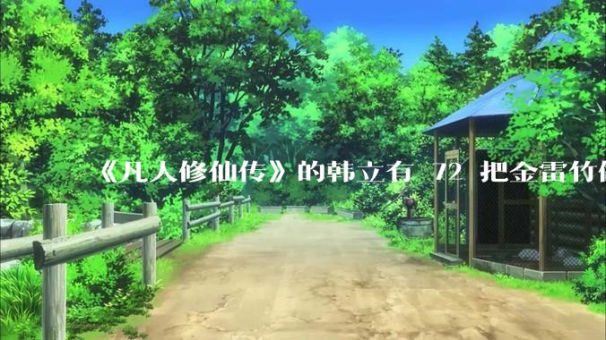 《凡人修仙传》的韩立有 72 把金雷竹做的剑，其他人看见了不觉得奇怪吗？