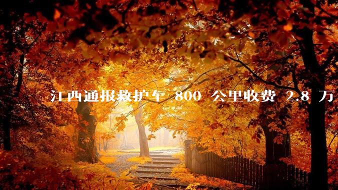 江西通报救护车 800 公里收费 2.8 万「不合理，暂停医院转运服务」，该医院要承担怎样的法律责任？