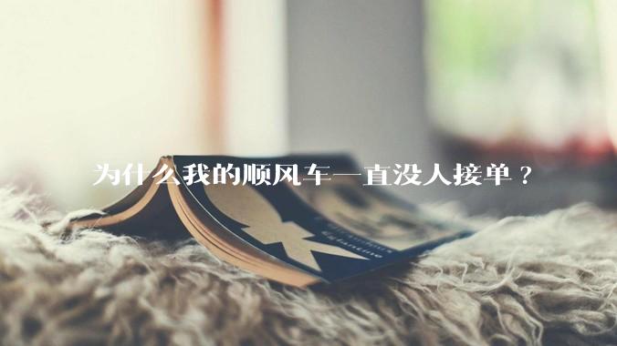 为什么我的顺风车一直没人接单?
