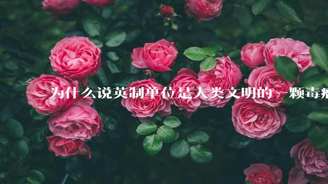 为什么说英制单位是人类文明的一颗毒瘤？