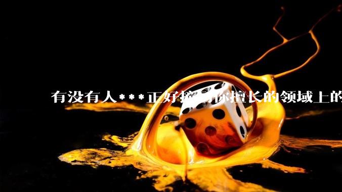 有没有人***正好撞到你擅长的领域上的？